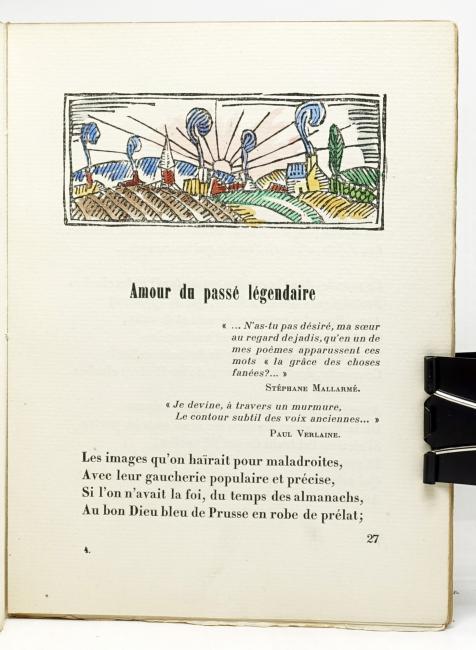 Friperies. Posies ornes de vignettes graves sur bois par Raoul Dufy et colories  la main par Jeanne Rosoy et L. Petitbarat