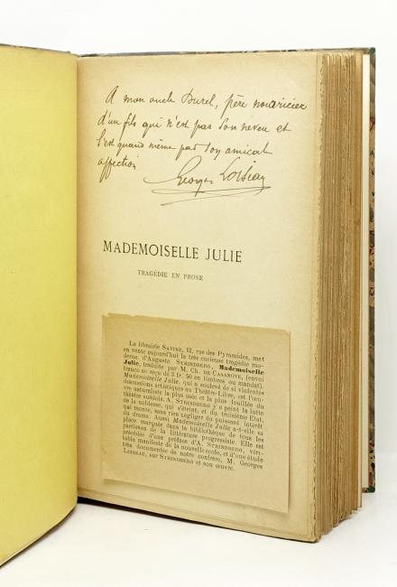 Mademoiselle Julie. Tragdie en prose. Prface d'Auguste Strindberg