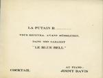 Carte postale tapuscrite signe de Nelson Algren envoye de Cannes le 17 juillet 1948